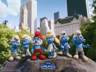 Papa Smurf With Vanity And Brainy Wooing Smurfette