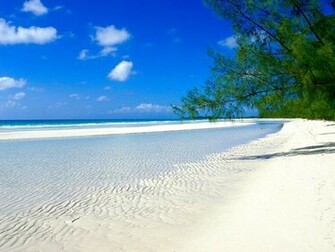 White Sand Beach HD Wallpaper