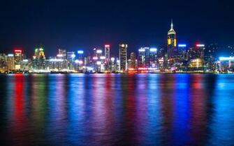 HDr Water Reflection Color Skyline Cities City Scape Night Lights