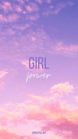 Wallpaper Violet Girl Power iPhone Instagram