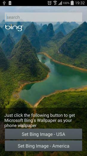 Bing Desktop Screenshot