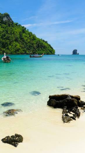 Home Beach Tropical Resort iPhone Plus Wallpaper