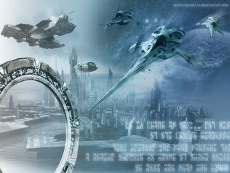 Red Wallpaper Stargate Atlantis Sci Fi Background