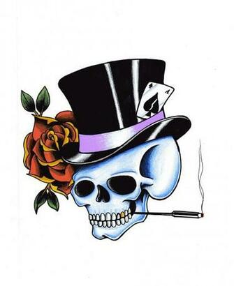 Skull With A Top Hat By Jmcquade111
