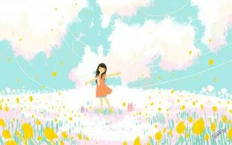 Happy Summer Day Drawing Wallpaper