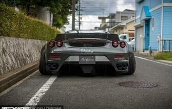 Wallpaper Street Japan Ferrari Rear Liberty Walk Lbw S