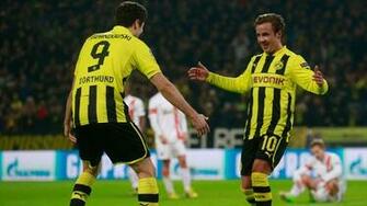 Robert Lewandowski Mario G Tze Borussia Dortmund