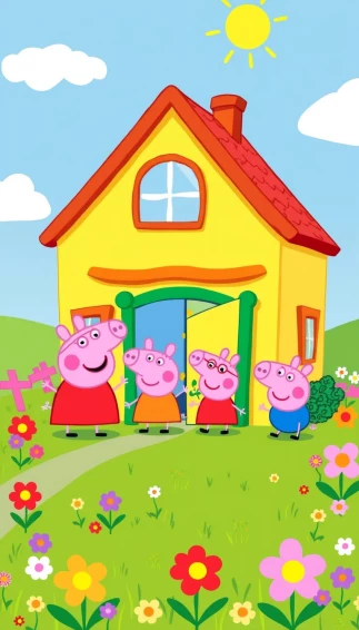 Peppa Pig House Wallpaper