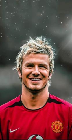 On Beckham David Manchester United