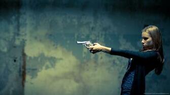 Girl With A Gun Wallpaper