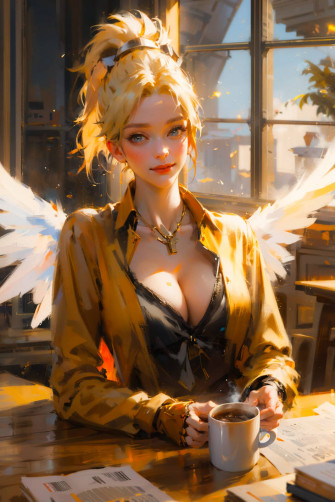 Mercy Overwatch Fan Art By Misssiah Dg8r8n4 Pre Wallpaper