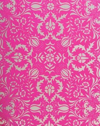 Hot Pink Silver Damask Wallpaper Jpg