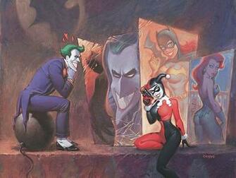 Dc Comics The Joker Harley Quinn Poison Ivy Batgirl Fan Art Wallpaper