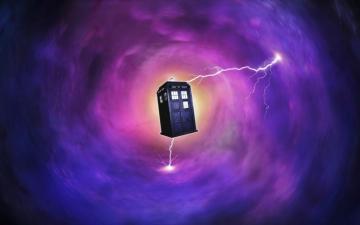 Lightning Tardis Space Doctor Who Wallpaper HD Desktop And