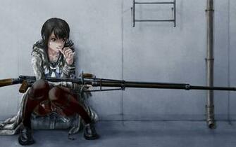 Anime Sniper Girl HD Wallpaper Desktop Pc Background