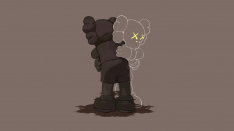 Kaws Companion Wallpaper 4k Minimalist Hugging