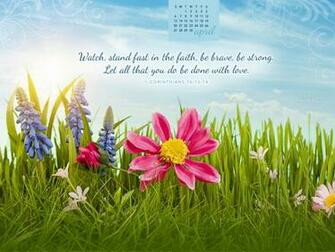 April Corinthians Desktop Calendar Monthly