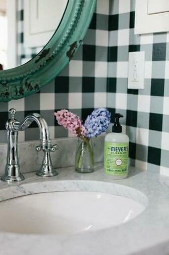 Eclectic Farmhouse Tour In Bathrooms Bathroom Wallpaper