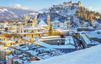 Wallpaper Winter Snow Castle Building Mountain Home Austria