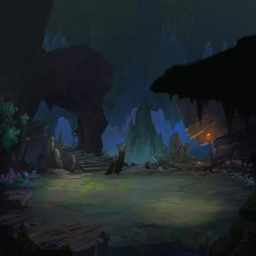 Artstation Battle Chasers Night War Combat Background Cave