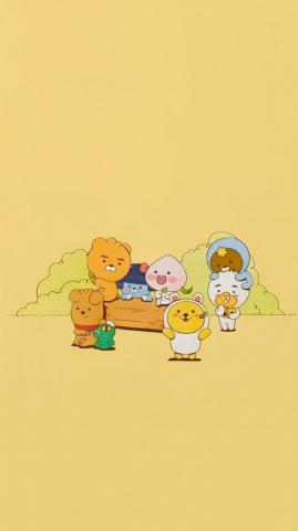 Mony Gzz On Kakao Friends Bg Cute Pastel Wallpaper