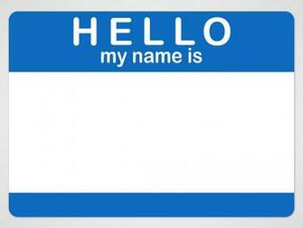 Bies Icons Hello My Name Is Nametag Psd