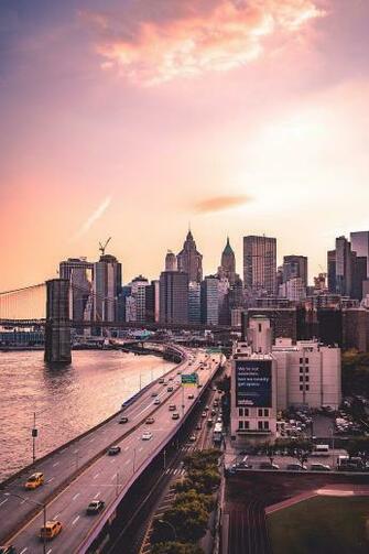 HD Wallpaper Brooklyn New York Skyscrapers Bridge Road