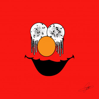 Yung On X Elmo Drip Art Wallpaper Sesamestreet