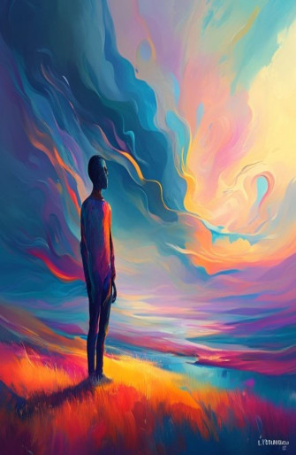 Abostrak Alone Boy Wallpaper