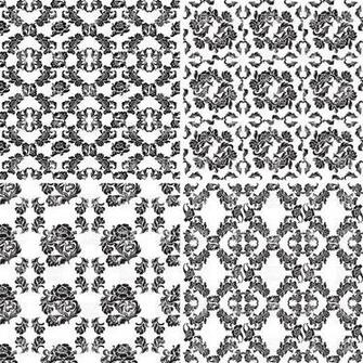 Set Of Black And White Retro Wallpaper Background Textures