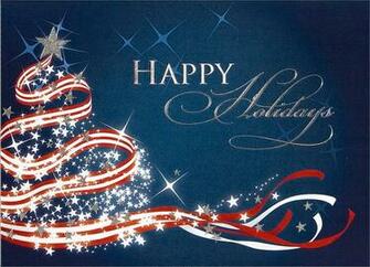 Home Christmas Cards Themes Patriotic Tree