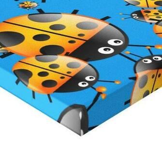 Cute Cartoon Orange Ladybug Wallpaper S Print