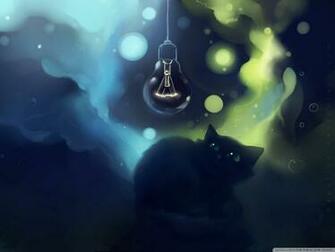 Black Cat Scared Painting 4k HD Desktop Wallpaper For Ultra