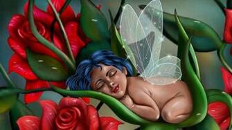 Sleeping Baby Fairy HD Wallpaper