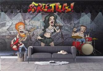 Custom Mural 3d Photo Wallpaper Rock Live Fashion Music Background
