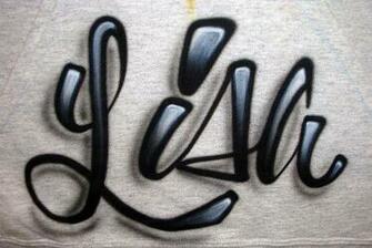 The Name Lisa Commission Web Block Letters Script
