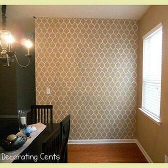 Wall Stencil Moroccan Dream Reusable Stencils Instead Of Wallpaper