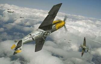 Wallpaper Art Sky Aircraft Air Combat Ww2 Drawing