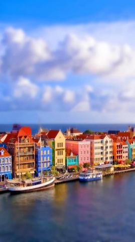 Colorful Venice Port Android Wallpaper