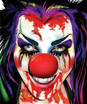 Crazy Clown Drawing