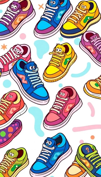 Sneaker Cartoon Wallpaper