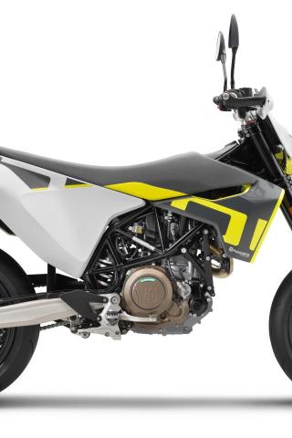 Husqvarna Supermoto Racing Bike Against White Background
