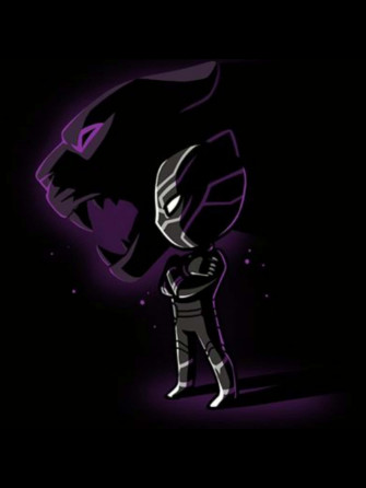 Cute Black Panther Sketch Wallpaper