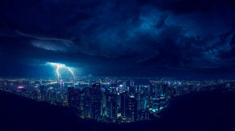 Storm Night Lightning In City 4k Wallpaper HD Photography
