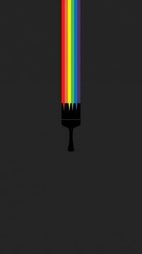 Minimalistic Paint Brush iPhone Wallpaper