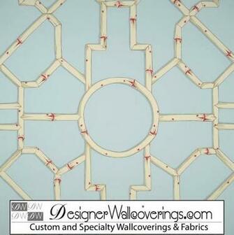 Trellis Bamboo Wallpaper Design Party Invitations