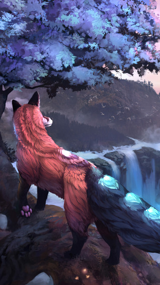 Fox Forest Scenery 4k Phone iPhone Wallpaper 5860b