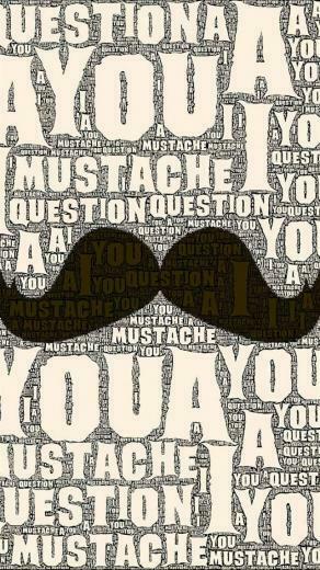 Beard Shaped I Love You iPhone Wallpaper Top
