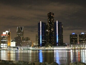 Detroit Skyline Wallpaper