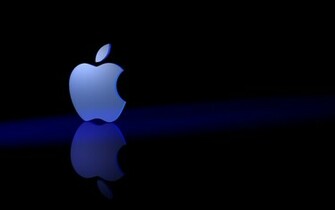 Blue Apple Wallpaper Stock Photos